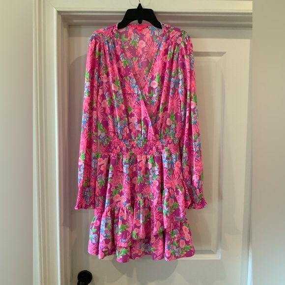 Lilly Pulitzer Pink and Blue Floral Dress - Picture 1 of 3